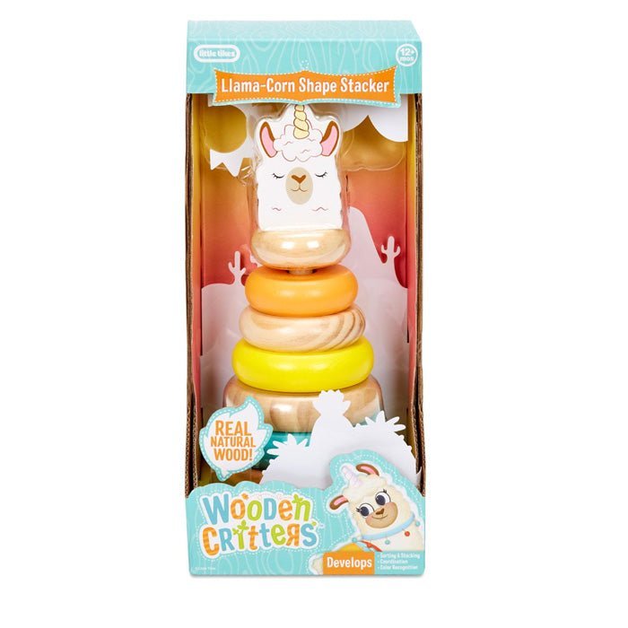 Little Tikes Wooden Critters Unicorn Shape Stacker 651175 - Colorland Toys