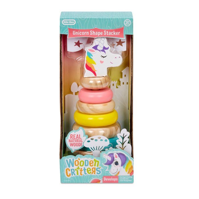 Little Tikes Wooden Critters Unicorn Shape Stacker 651175 - Colorland Toys