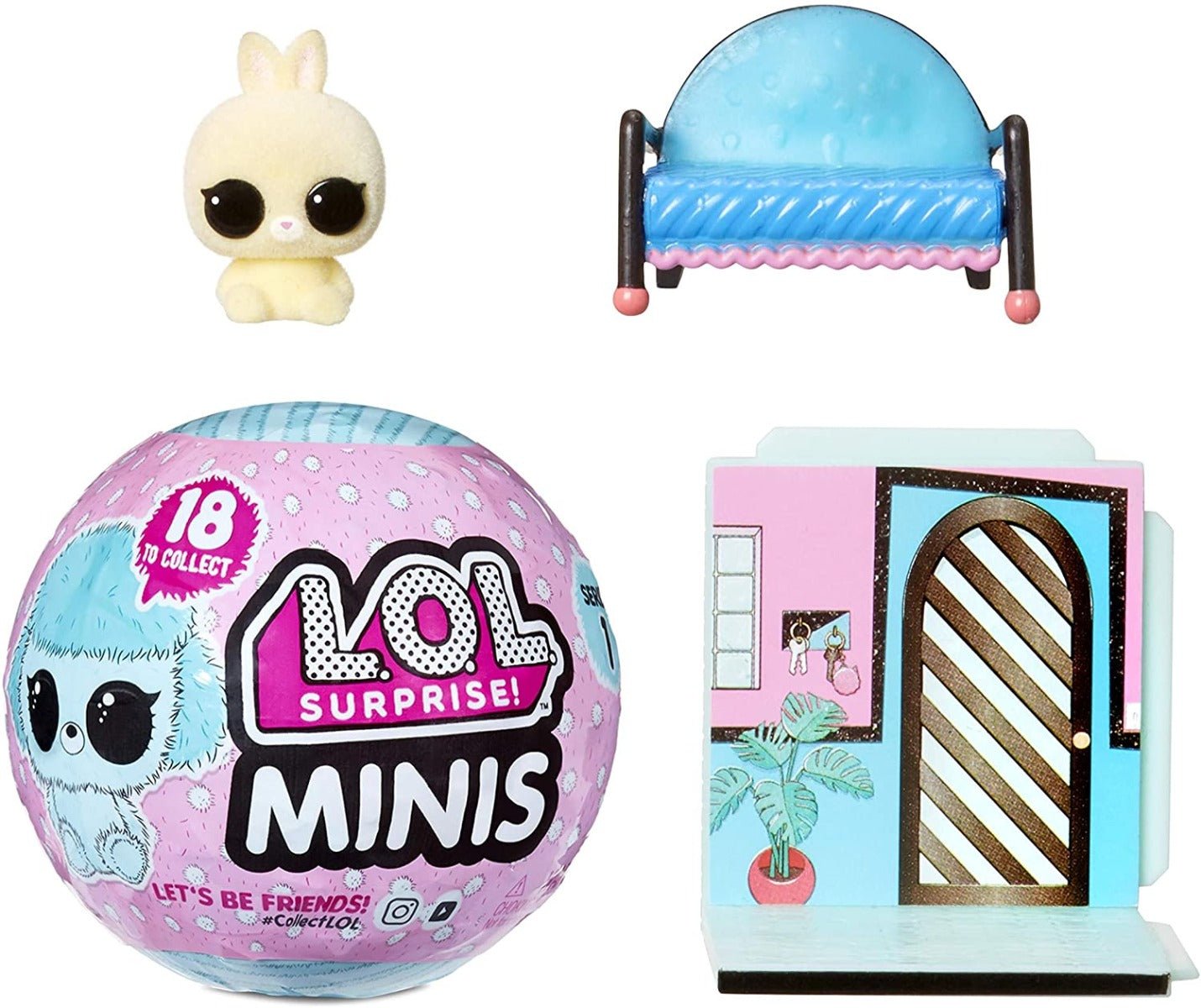 LOL Surprise! Minis with Surprises Fuzzy Tiny Animals 569343 - Colorland Toys