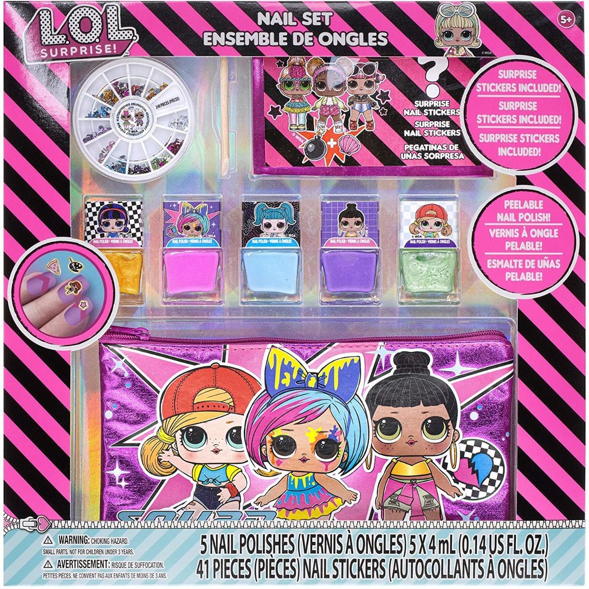 LOL Surprise Nail Art Decoration Set Makeup LL0046GA - Colorland Toys