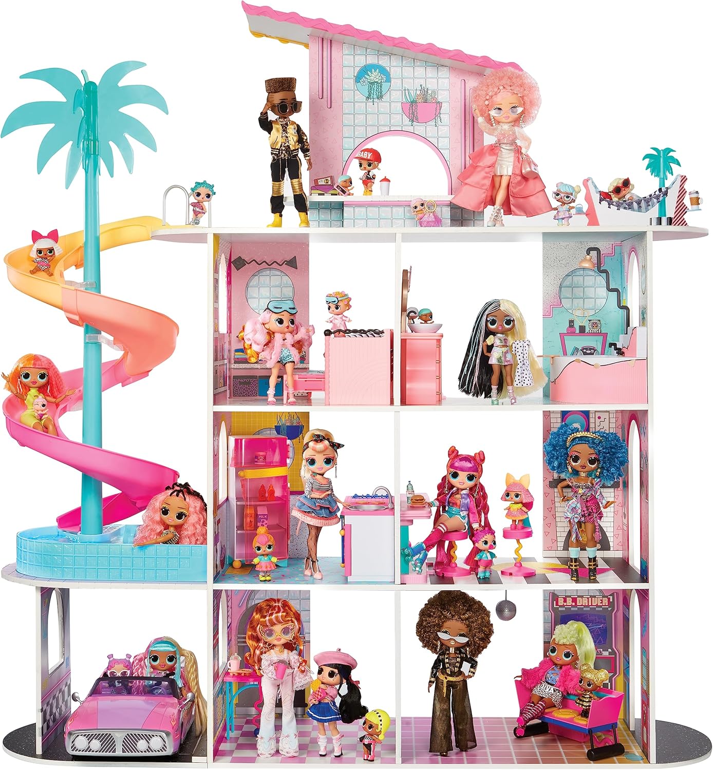 LOL Surprise OMG House of Surprises – New Real Wood Dollhouse with 85+ Surprises - Colorland Toys
