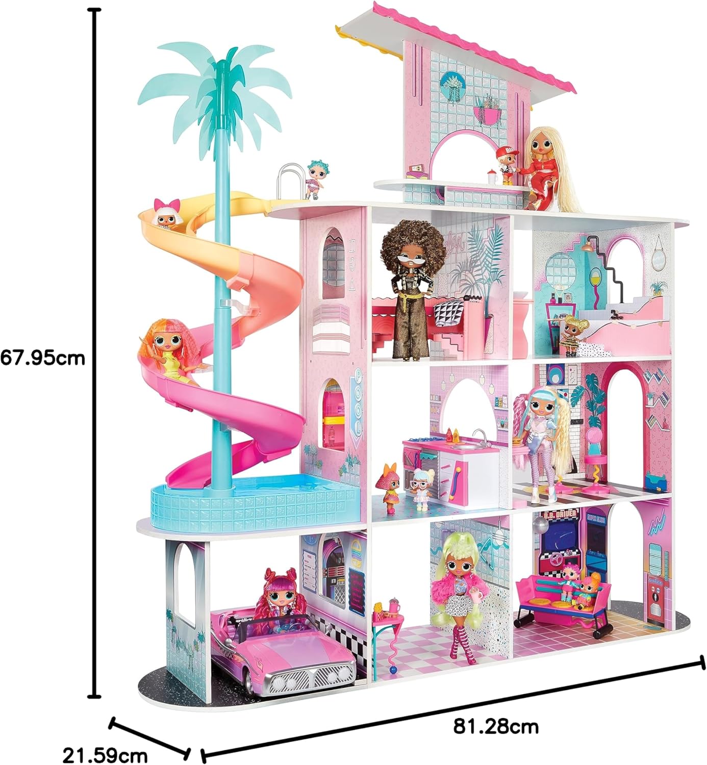 LOL Surprise OMG House of Surprises – New Real Wood Dollhouse with 85+ Surprises - Colorland Toys