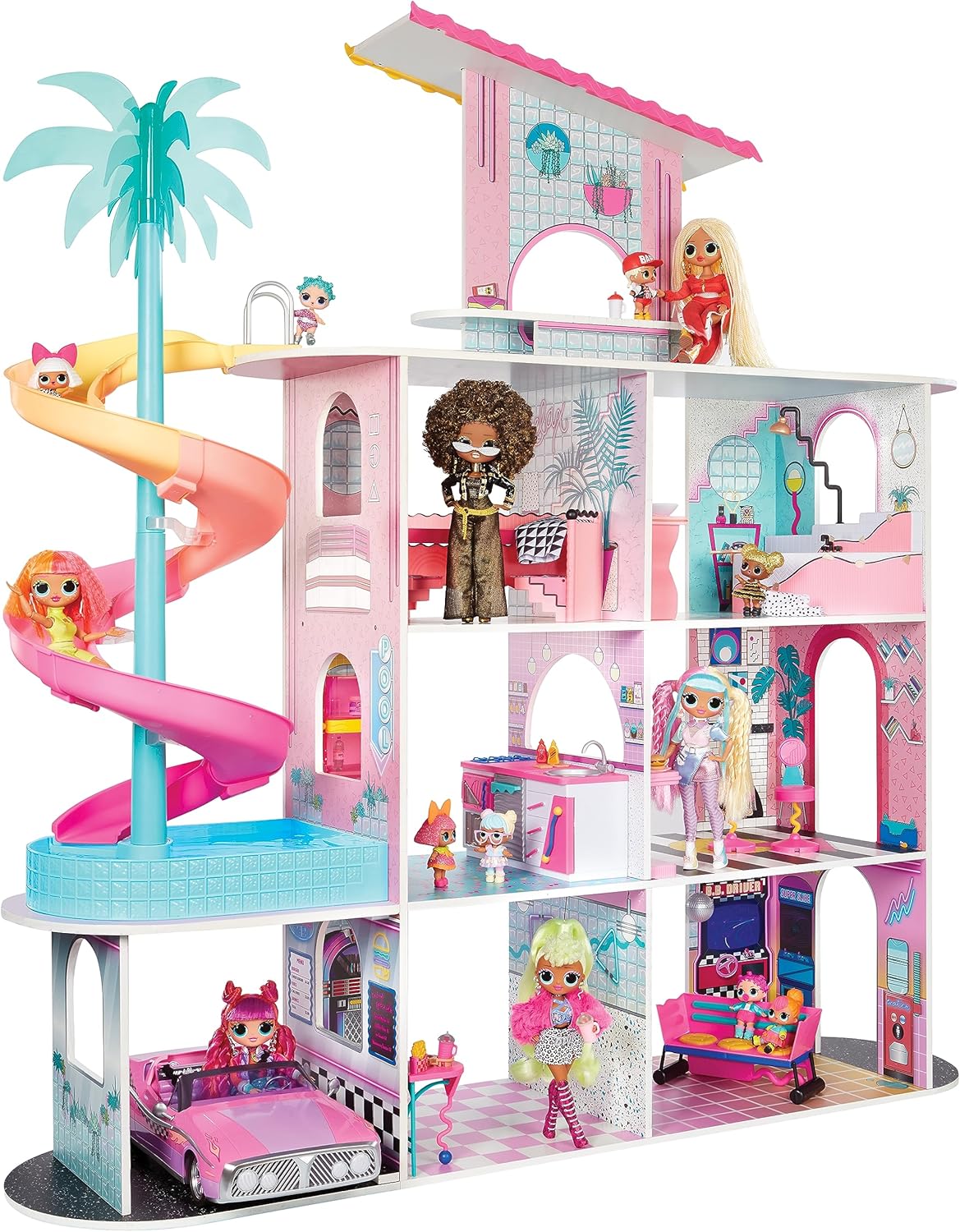 LOL Surprise OMG House of Surprises – New Real Wood Dollhouse with 85+ Surprises - Colorland Toys