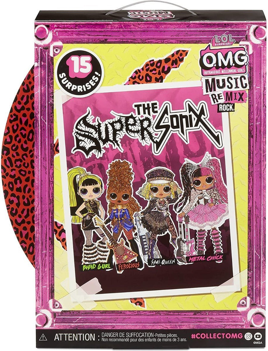 LOL Surprise! OMG Remix Rock Ferocious and Bass Guitar Fashion Doll MGA-577591