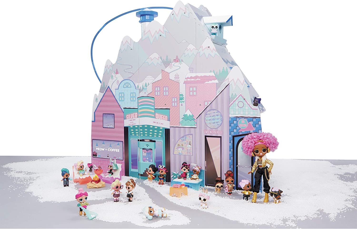 LOL Surprise Winter Disco Chalet Doll House with 95+ Surprises 562207 - Colorland Toys