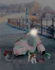 Lori Dolls 6" Doll Scooter w/ Side Car and Pet LO37034Z