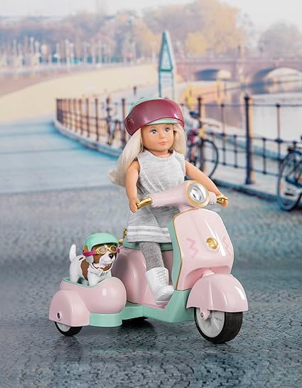 Lori Dolls 6" Doll Scooter w/ Side Car and Pet LO37034Z - Colorland Toys