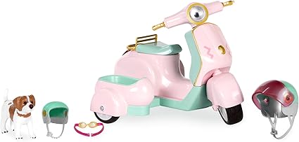 Lori Dolls 6" Doll Scooter w/ Side Car and Pet LO37034Z — image 1