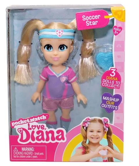 Love Diana Doll Soccer Star 6in 20517 - Colorland Toys