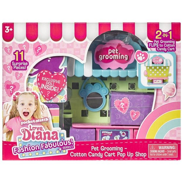 Love Diana Pop Up Playset Pet Grooming - Cotton Candy 33043 - Colorland Toys