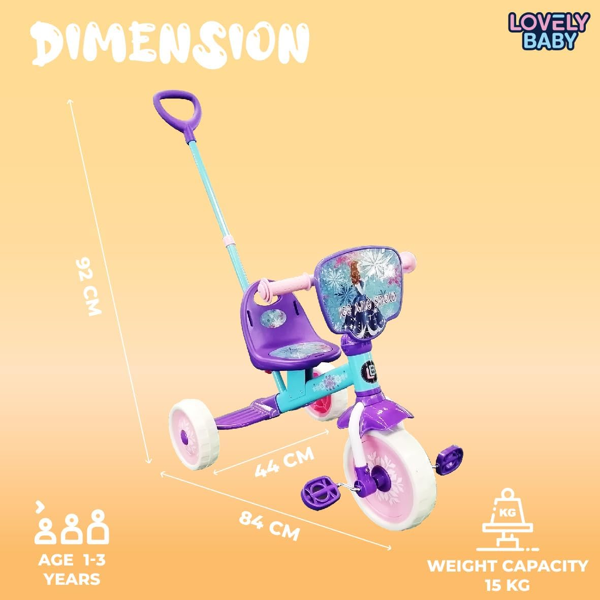 Lovely Baby Tricycle Blue LB-TR5317H — image 5