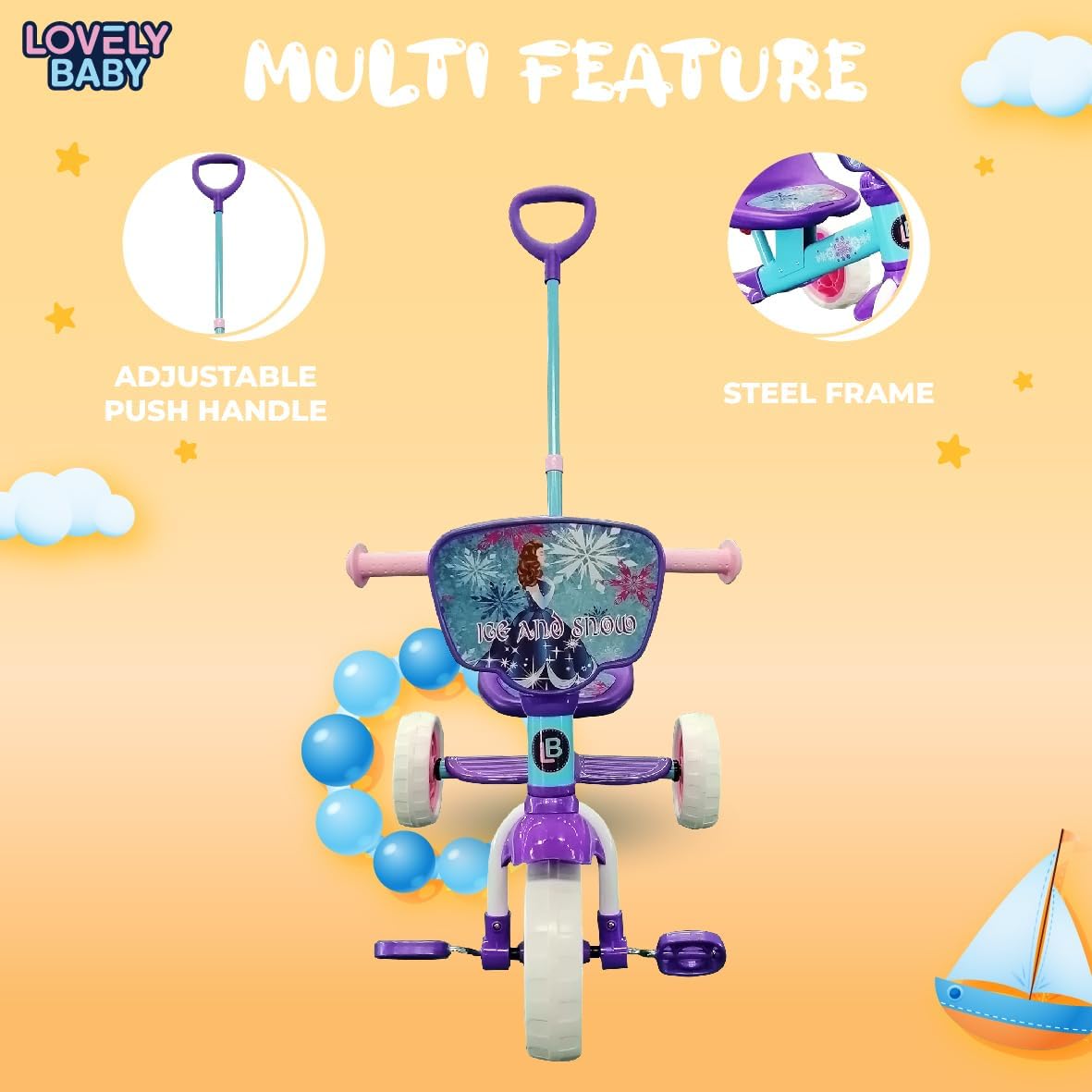 Lovely Baby Tricycle Blue LB-TR5317H — image 4