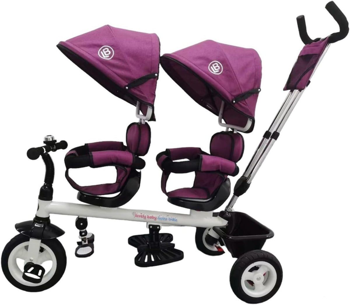 Lovely Baby Twin Trike Purple - Colorland Toys