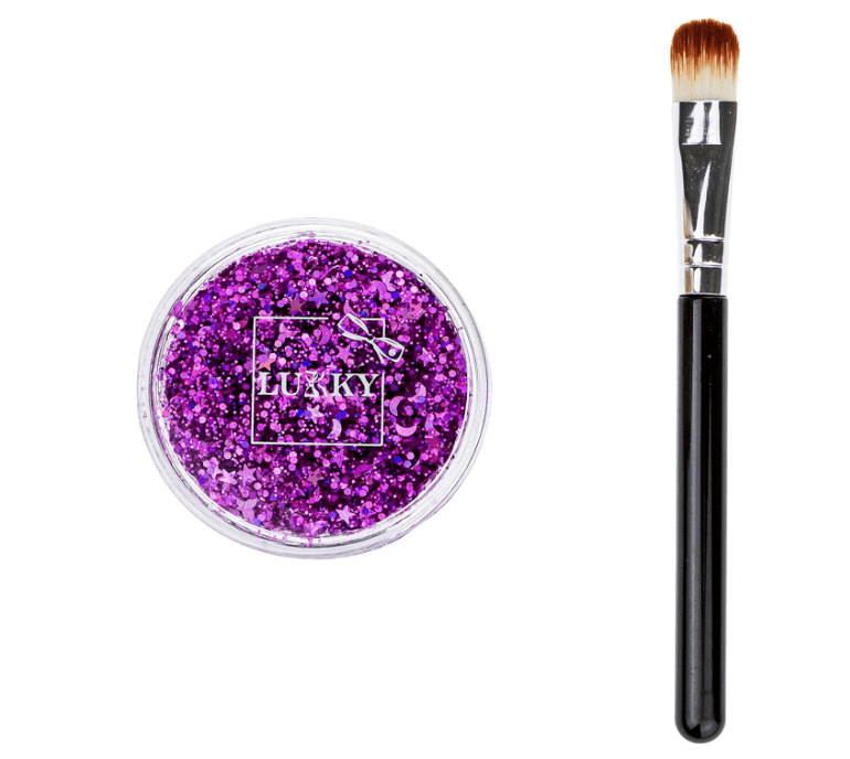 Lukky Body Glitter Gel with Brush - Purple 25ml LUK-T11925 — image 2