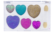 Lukky Eyeshadow Cream with Glitter Palette 6 Colors Heart LUK-T18932