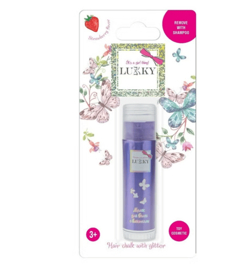 Lukky Hair Chalk with Glitter Strawberry Flavor - Purple 10g LUK-T18858 — image 1