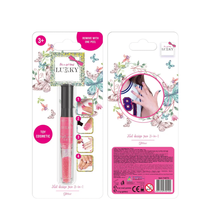 Lukky Nail Design Pen 3-In-1 144 - Coral 6ml LUK-T16773 — image 1