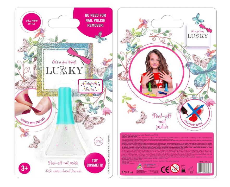 Lukky Peel-Off Nail Polish Confetti 01k - Pearl Glitter 5.5ml LUK-T14133 — image 1