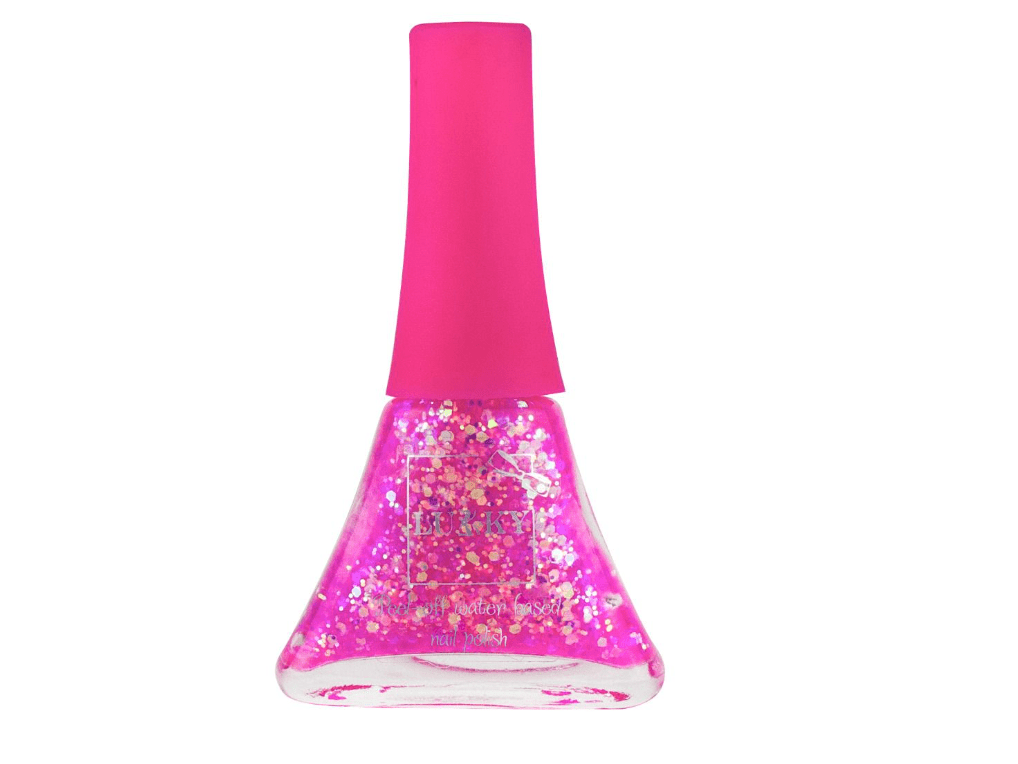 Lukky Peel-Off Nail Polish Confetti Mix - Bright Pink Pearl with Glitter 5.5ml LUK-T16756 — image 1