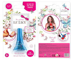 Lukky Peel - Off Nail Polish Confetti Mix - Turquoise Pearl with Glitter 5.5ml LUK - T16755 - Colorland Toys