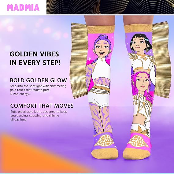 Madmia Socks KPop Demon Hunters Golden KP003 — image 4