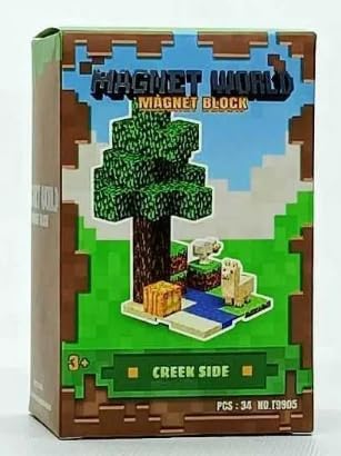 Magnet World Magnetic Block Creek Side 34 - Pcs T9905 - Colorland Toys
