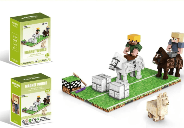 Magnet World Magnetic Block Horse Ricing 46 - Pcs T9952 - Colorland Toys