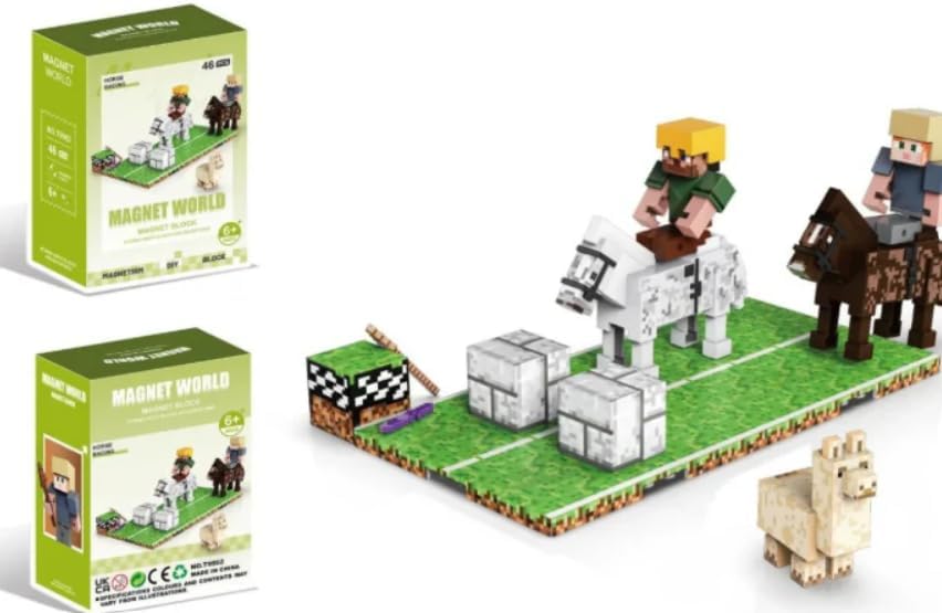 Magnet World Magnetic Block Horse Ricing 46-Pcs T9952 — image 1