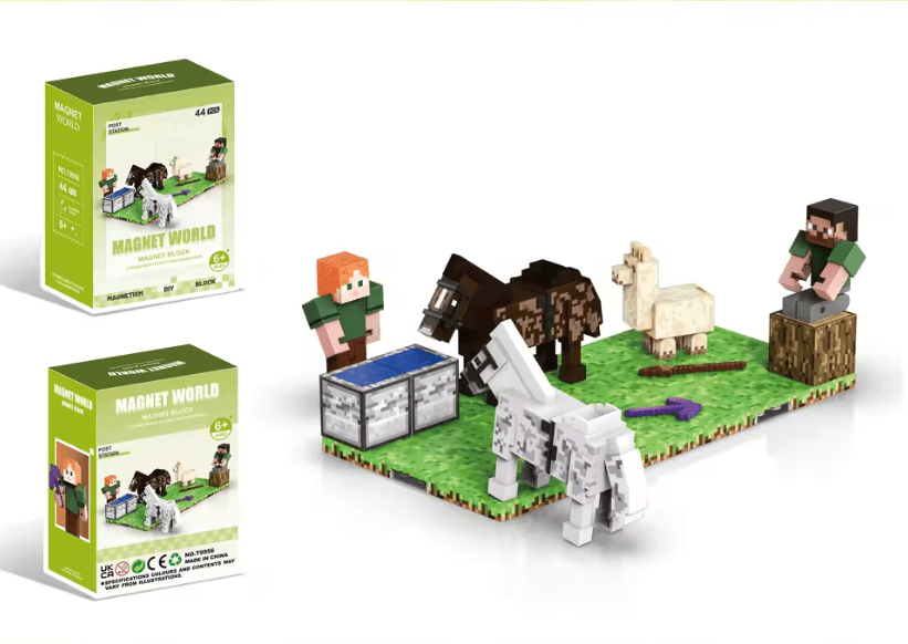 Magnet World Magnetic Block Post Station 44 - Pcs T9956 - Colorland Toys