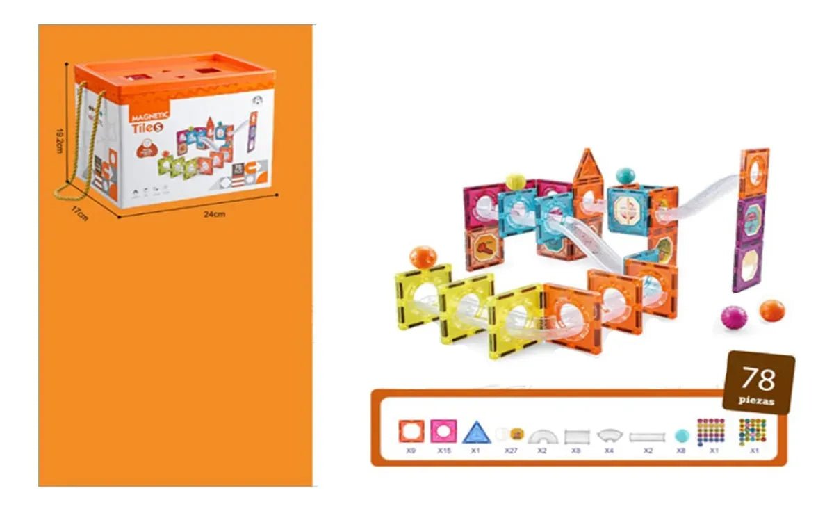Magnetic Tiles Building Blocks with 78 Pcs Accessories CH1137 — image 4