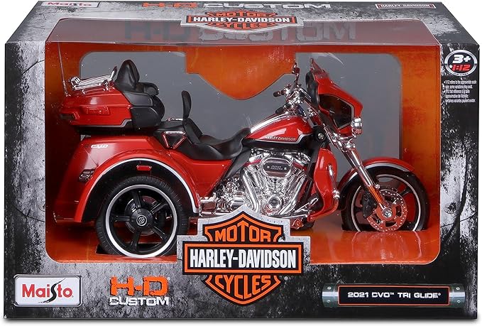 Maisto 1:12 Harley Davidson Trikes Orange/Black 32337 OG — image 1
