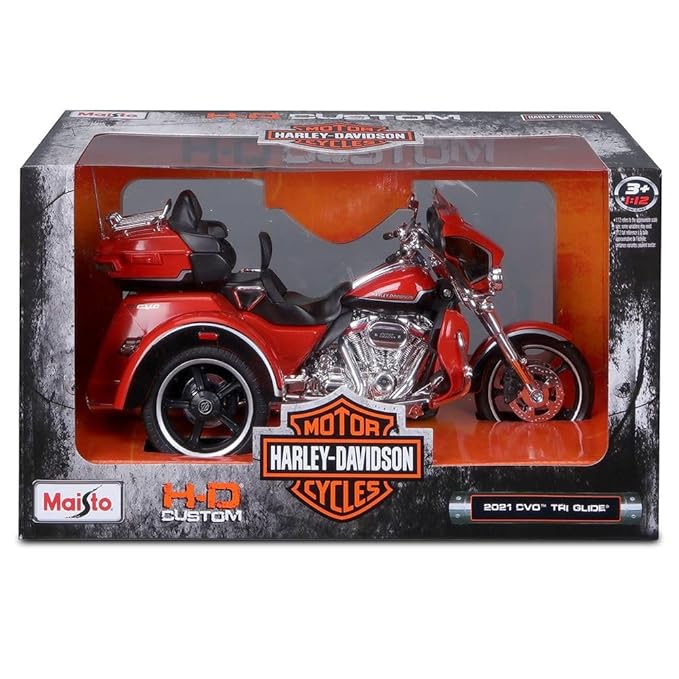 Maisto 1:12 Harley Davidson Trikes Red 32337 - Colorland Toys