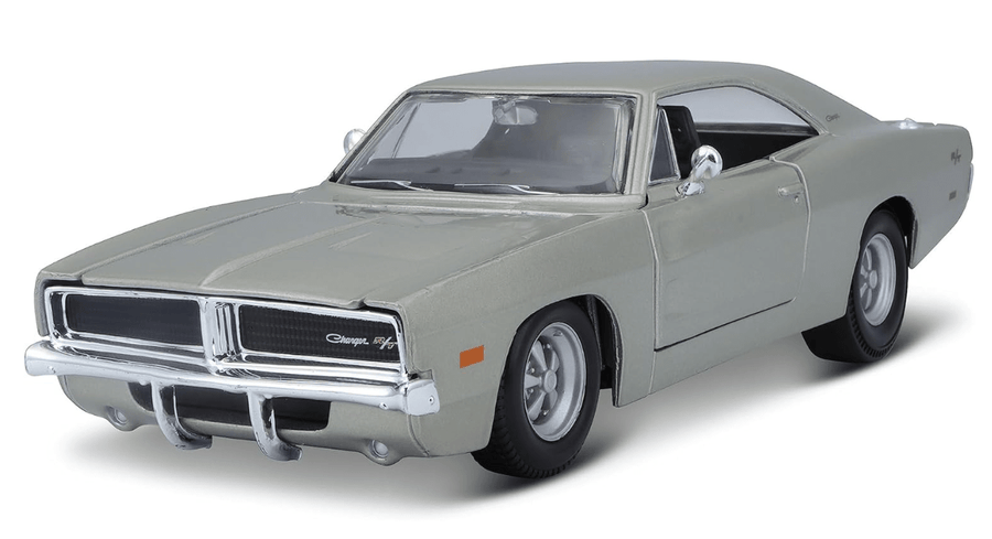 Maisto 1969 Dodge Charger R/T Model Car Silver 1:24 Scale 31256 — image 1