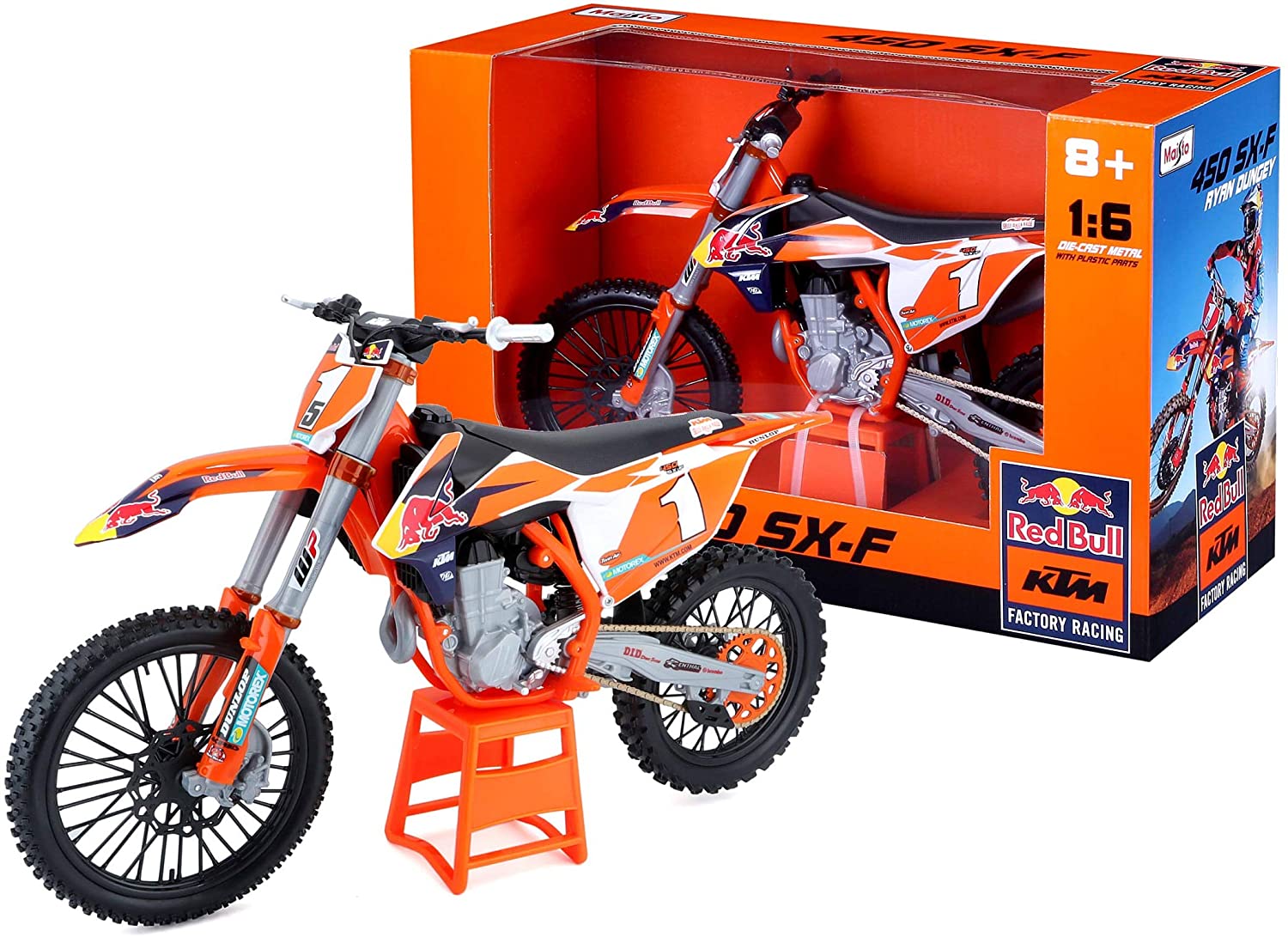 Maisto 450 Sx - F Red Bull Ktm Supercross Orange - Colorland Toys