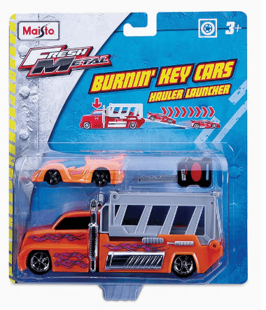 Maisto Burnin' Key Car Launcher Hauler Blister Card Pack 15102 - Colorland Toys