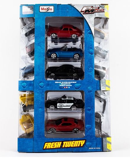 Maisto Fresh Metal Die Cast Vehicles Multi Color Pack of 20 — image 2