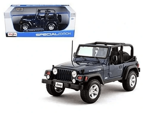 Maisto Special Edition 1:18 Jeep Wrangler Rubicon - Blue 31663 - Colorland Toys