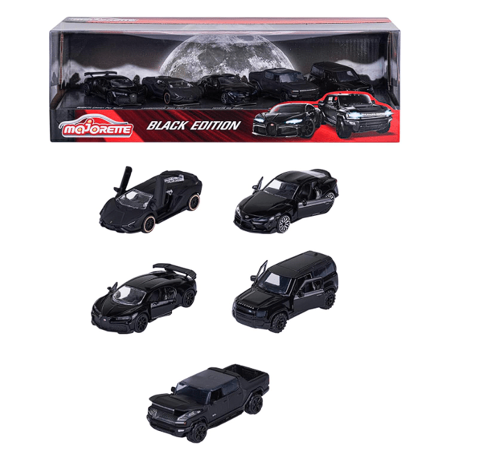 Majorette Black Edition Die - Cast 5 - Pcs Giftpack 212053191 - Colorland Toys