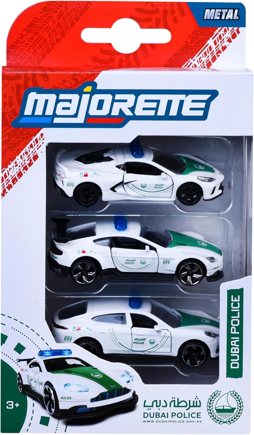 Majorette Dubai Police 3 Pack Die Cast – Super Cars 1:64 Scale — image 2