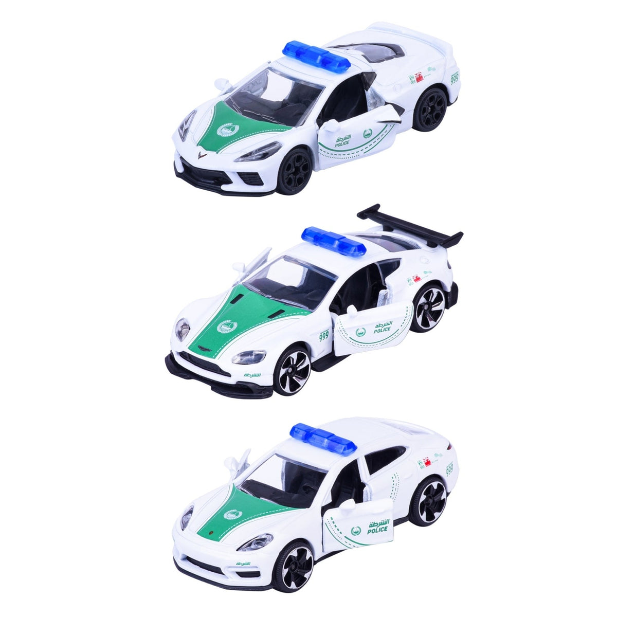 Majorette Dubai Police 3-Piece Diecast Model Car Set — image 3