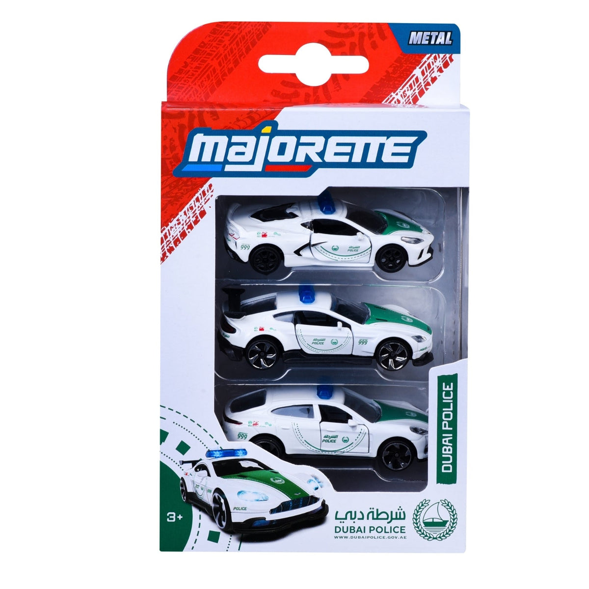 Majorette Dubai Police 3-Piece Diecast Model Car Set — image 2