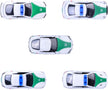 Majorette Dubai Police 5 Pack Die Cast – Gift Set - Super Cars (1:64 Scale)