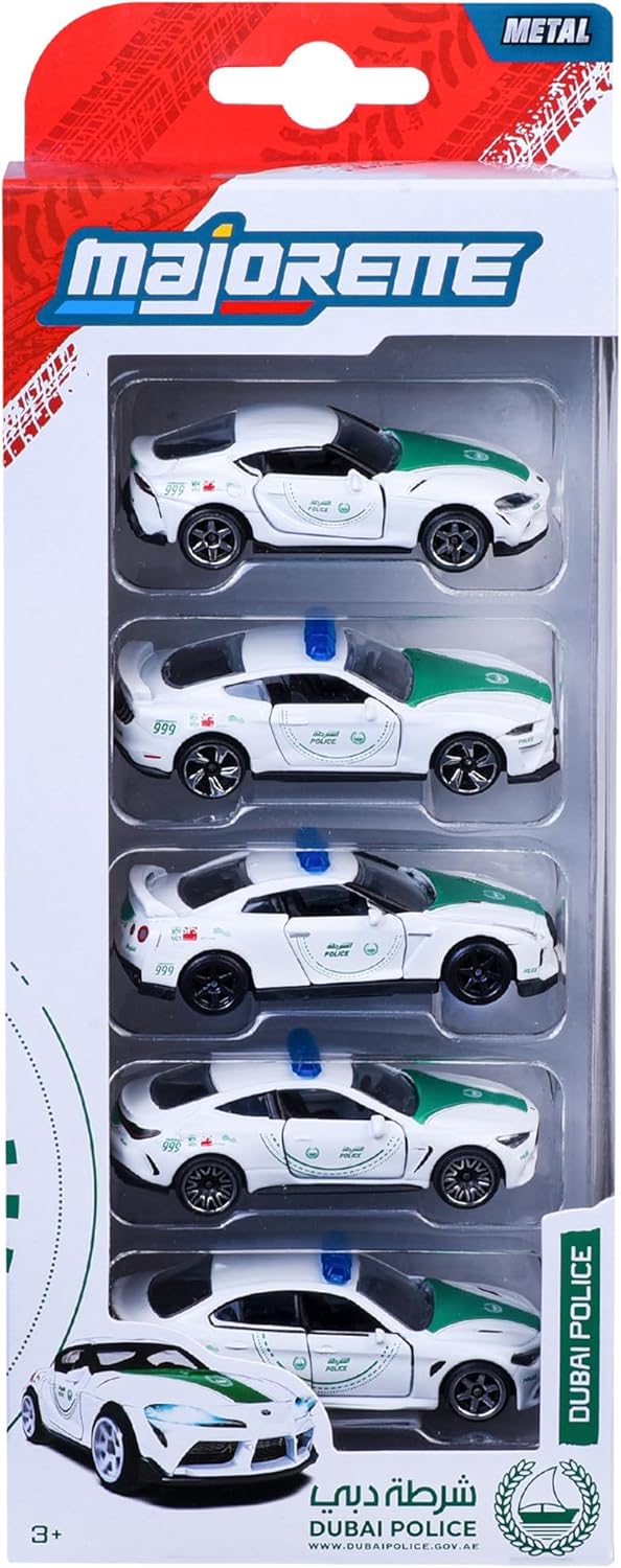 Majorette Dubai Police 5 Pack Die Cast – Gift Set - Super Cars (1:64 Scale) — image 2