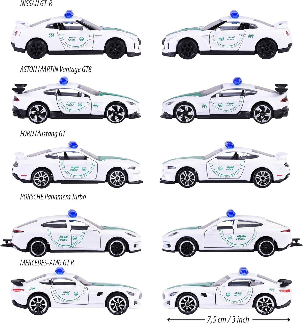 Majorette Dubai Police Die-Cast Car Gift Pack – 5-Piece Supercar Set | Special Edition V1 | 1:64 Scale — image 3