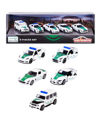 Majorette Dubai Police Die - Cast Car Set – 5 - Piece 1:64 Scale Collector's Pack | Model 212053164B47 - Colorland Toys