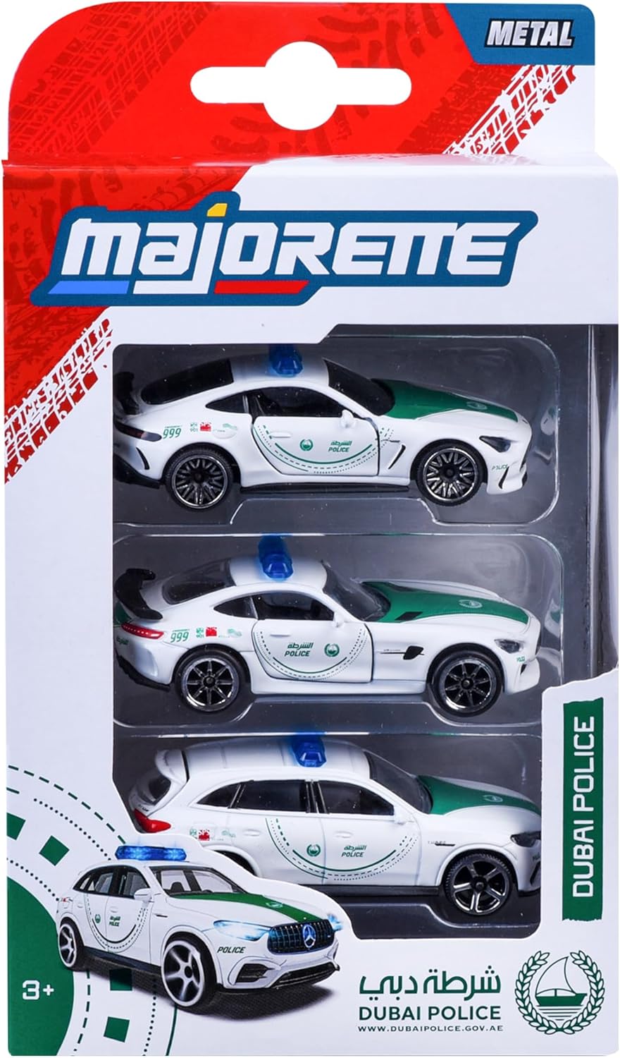 Majorette Dubai Police Mercedes-Benz AMG 3-Pack Die Cast Cars 1:64 — image 2