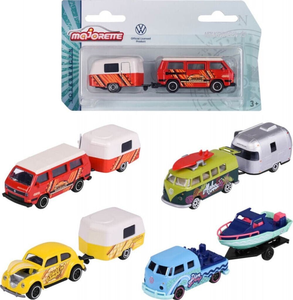 Majorette VW The Originals Trailer 4-Asstd. 212055007 — image 1