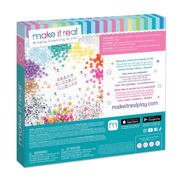 Make It Real Say Yes! Alphabet Bead Bracelet Set 1742 - Colorland Toys