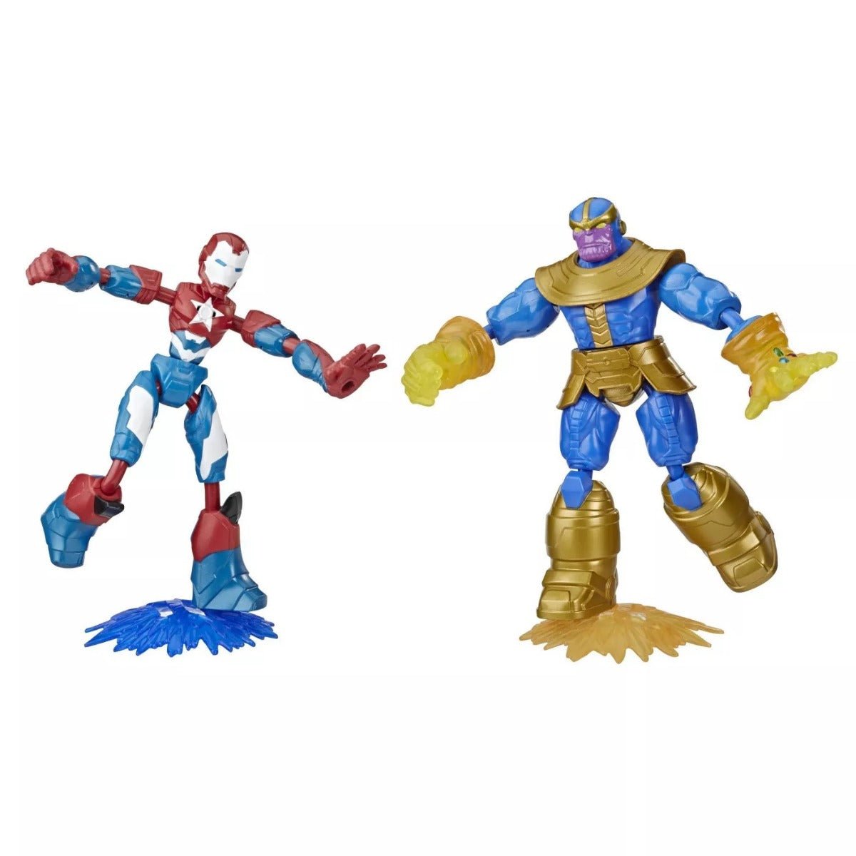 Marvel Avengers Iron Patriot vs Thanos Bend and Flex Action Figures — image 1