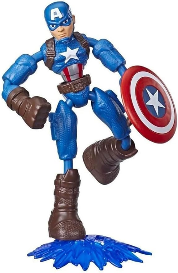 Marvel Bend and Flex Captain America Figure – 6" — image 1